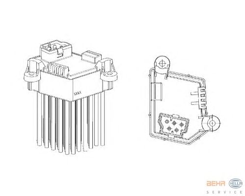 Регулятор, вентилятор салону HELLA 5HL 351 321-191