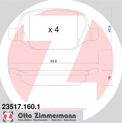 Тормозные колодки ZIMMERMANN 23517.160.1