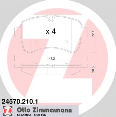 Тормозные колодки ZIMMERMANN 24570.210.1