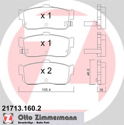Тормозные колодки ZIMMERMANN 21713.160.2