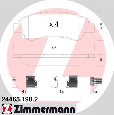Тормозные колодки ZIMMERMANN 24465.190.2