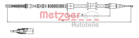 Трос ручника METZGER 11.5923