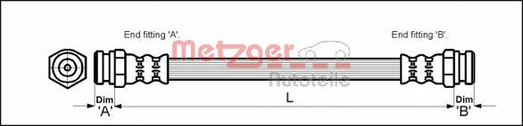 Тормозной шланг METZGER 4114053