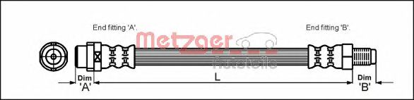 Тормозной шланг METZGER 4110578