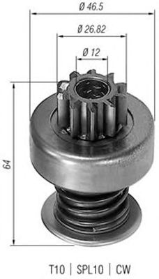 Бендикс стартера MAGNETI MARELLI 940113020055