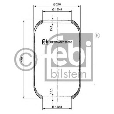 Пневмоподушка подвески FEBI BILSTEIN 20888