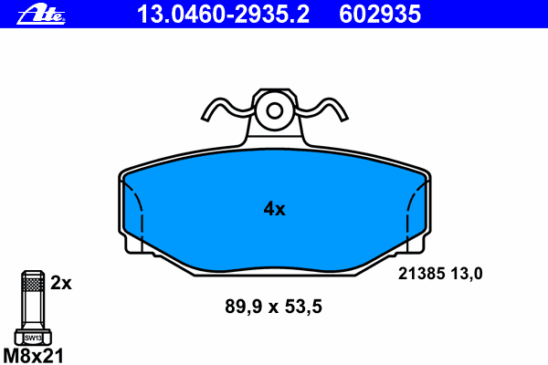 Тормозные колодки ATE 13.0460-2935.2