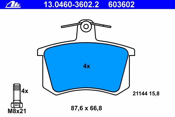 Тормозные колодки ATE 13.0460-3602.2