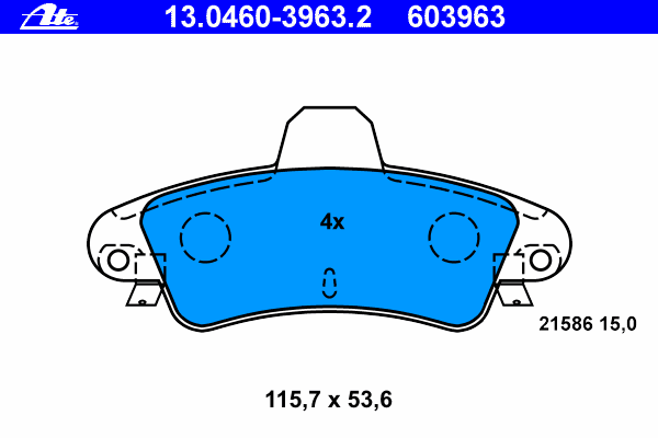 Тормозные колодки ATE 13.0460-3963.2