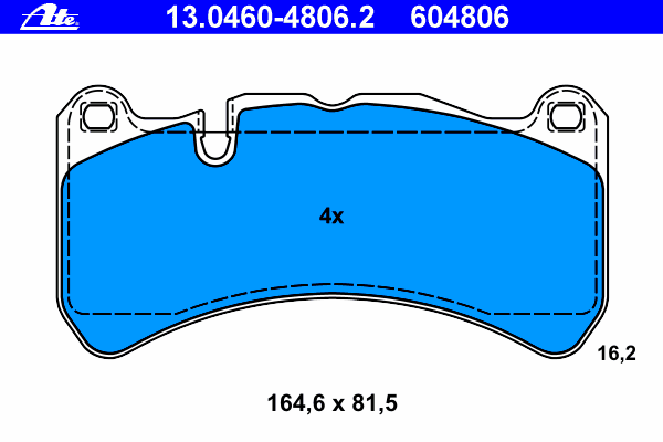Тормозные колодки ATE 13.0460-4806.2