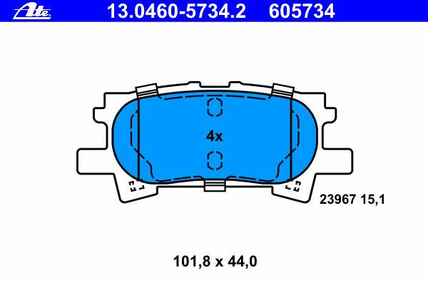 Тормозные колодки ATE 13.0460-5734.2