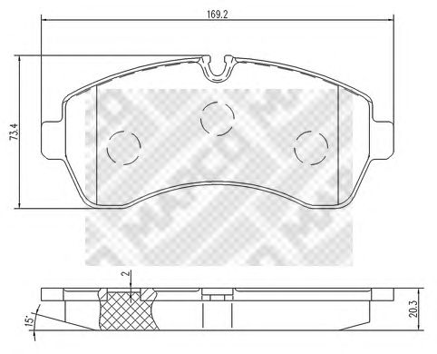 Тормозные колодки MAPCO 6797
