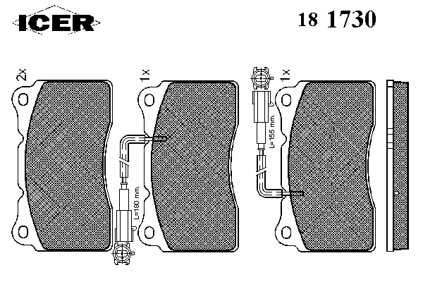 Тормозные колодки ICER 181730