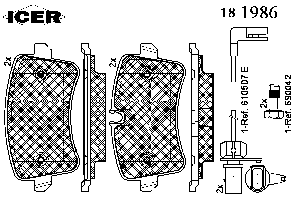 Тормозные колодки ICER 181986