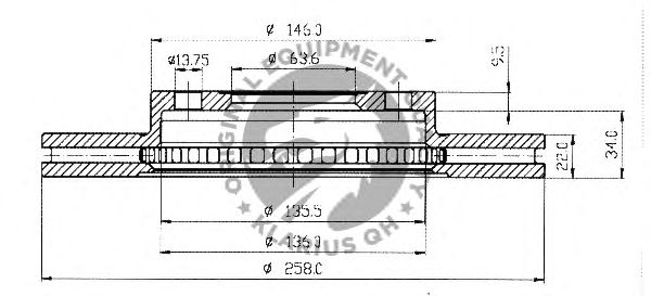 Тормозной диск QH International BDC4727