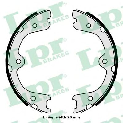 Тормозные колодки ручника LPR 09880