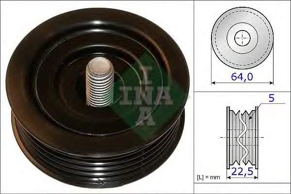 Направляющий / паразитный ролик поликлинового ремня INA 532 0642 10