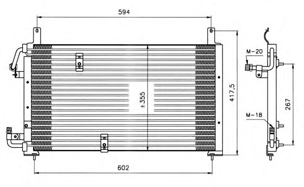 Радиатор кондиционера NRF 35197