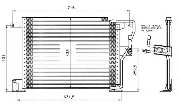 Радиатор кондиционера NRF 35221
