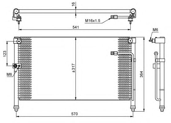 Радіатор кондиціонера NRF 35223