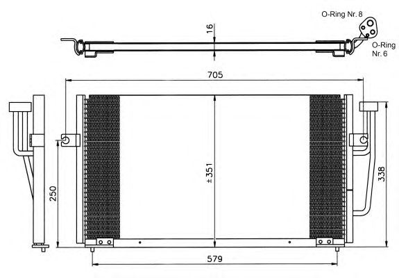 Радиатор кондиционера NRF 35234