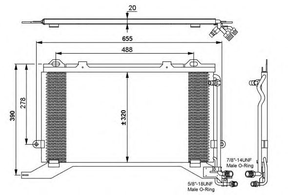 Радиатор кондиционера NRF 35240
