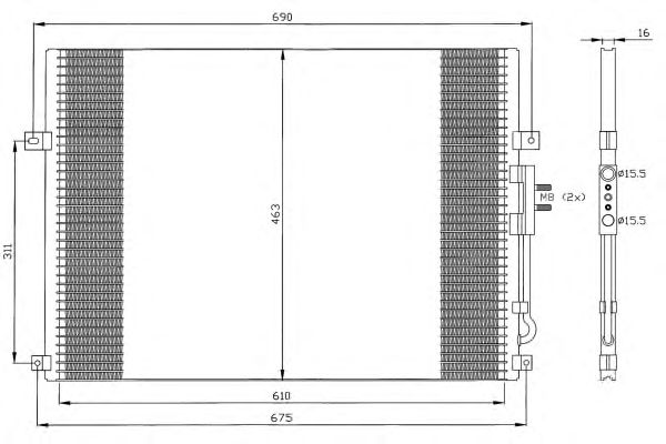Радиатор кондиционера NRF 35275