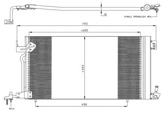 Радіатор кондиціонера NRF 35303