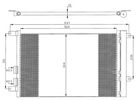 Радіатор кондиціонера NRF 35330