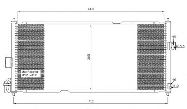 Радиатор кондиционера NRF 35336