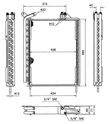Радіатор кондиціонера NRF 35370