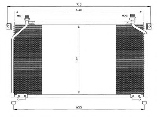Радиатор кондиционера NRF 35373