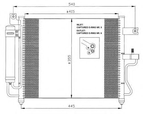Радиатор кондиционера NRF 35428