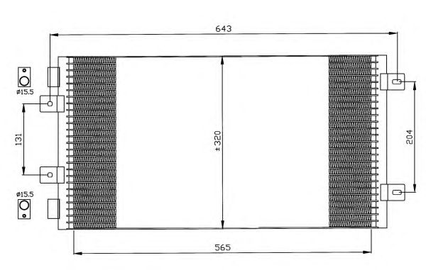 Радіатор кондиціонера NRF 35442