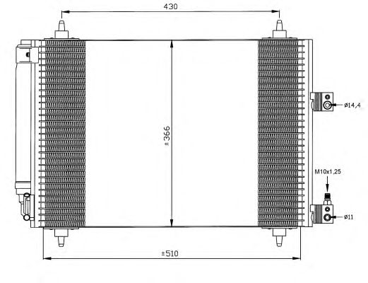 Радиатор кондиционера NRF 35443