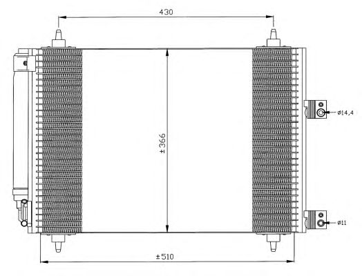 Радиатор кондиционера NRF 35446