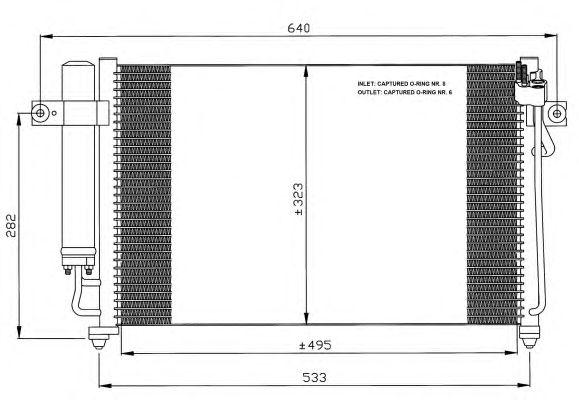 Радиатор кондиционера NRF 35476