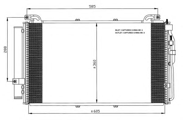 Радиатор кондиционера NRF 35477