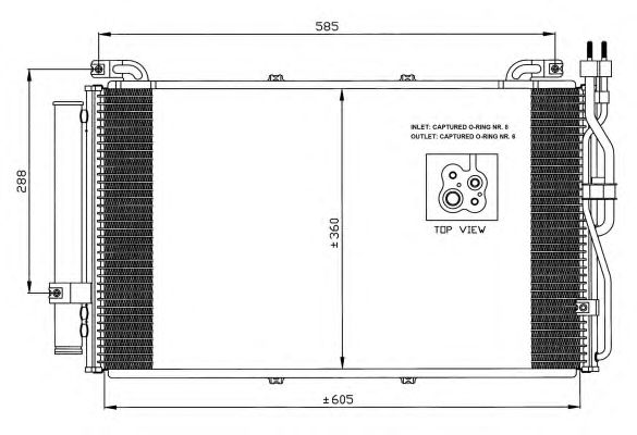 Радиатор кондиционера NRF 35478