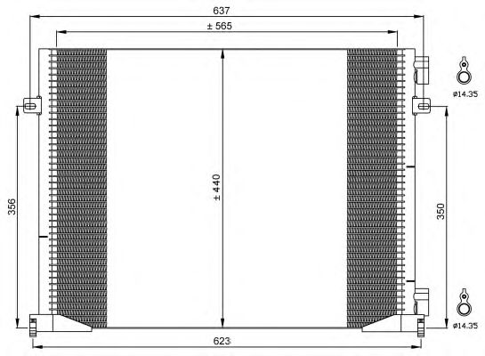 Радиатор кондиционера NRF 35482
