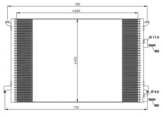 Радіатор кондиціонера NRF 35516