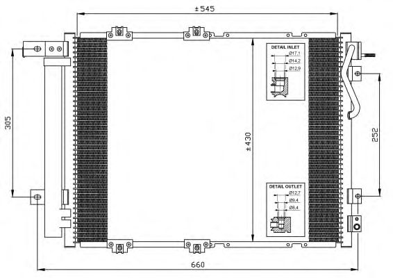 Радиатор кондиционера NRF 35519