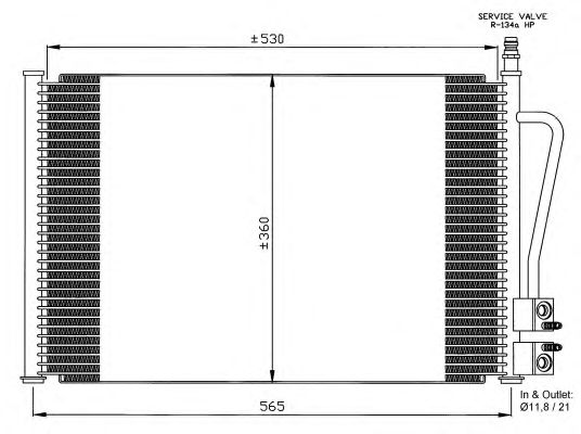 Радиатор кондиционера NRF 35524