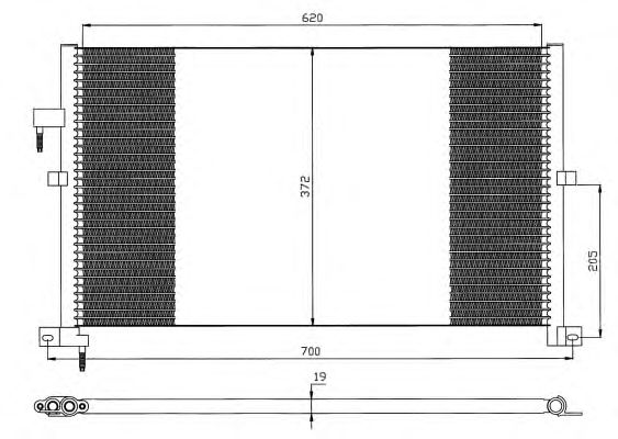 Радиатор кондиционера NRF 35525