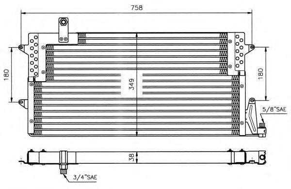 Радіатор кондиціонера NRF 35534