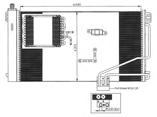 Радиатор кондиционера NRF 35536