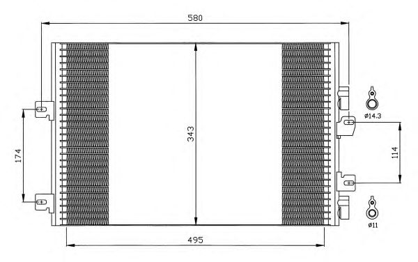 Радиатор кондиционера NRF 35543
