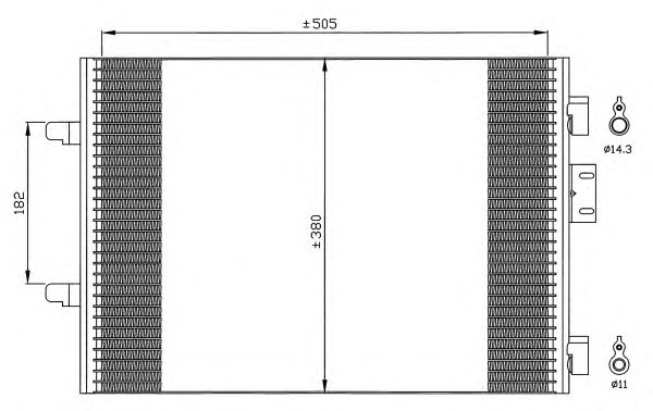Радіатор кондиціонера NRF 35544