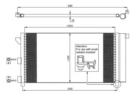Радиатор кондиционера NRF 35546