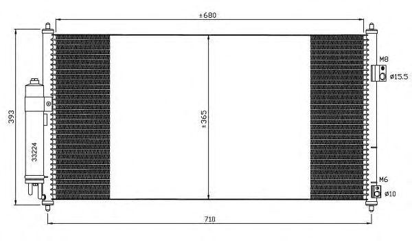 Радиатор кондиционера NRF 35550